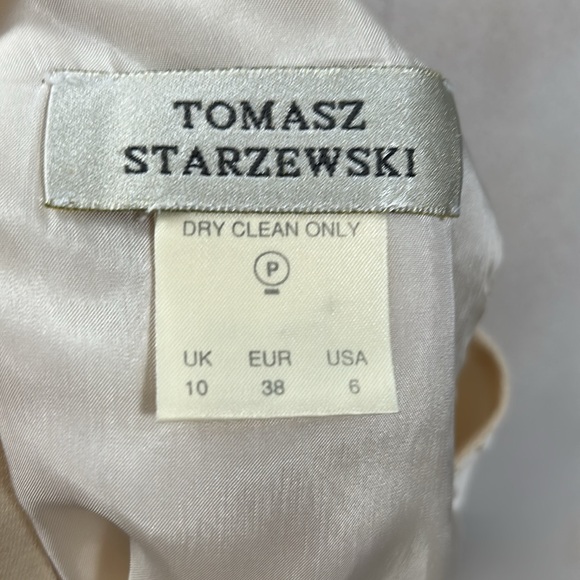 Tomasz Starzewski Wool Sleeveless Cream Cropped Top size vintage 6 - Picture 6 of 7
